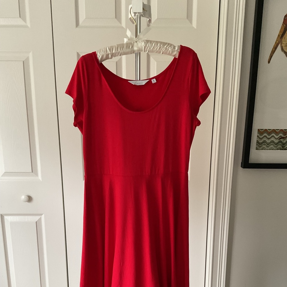 Encore by Idina Mendel Red Scoop-Neck Midi/Maxi Dress